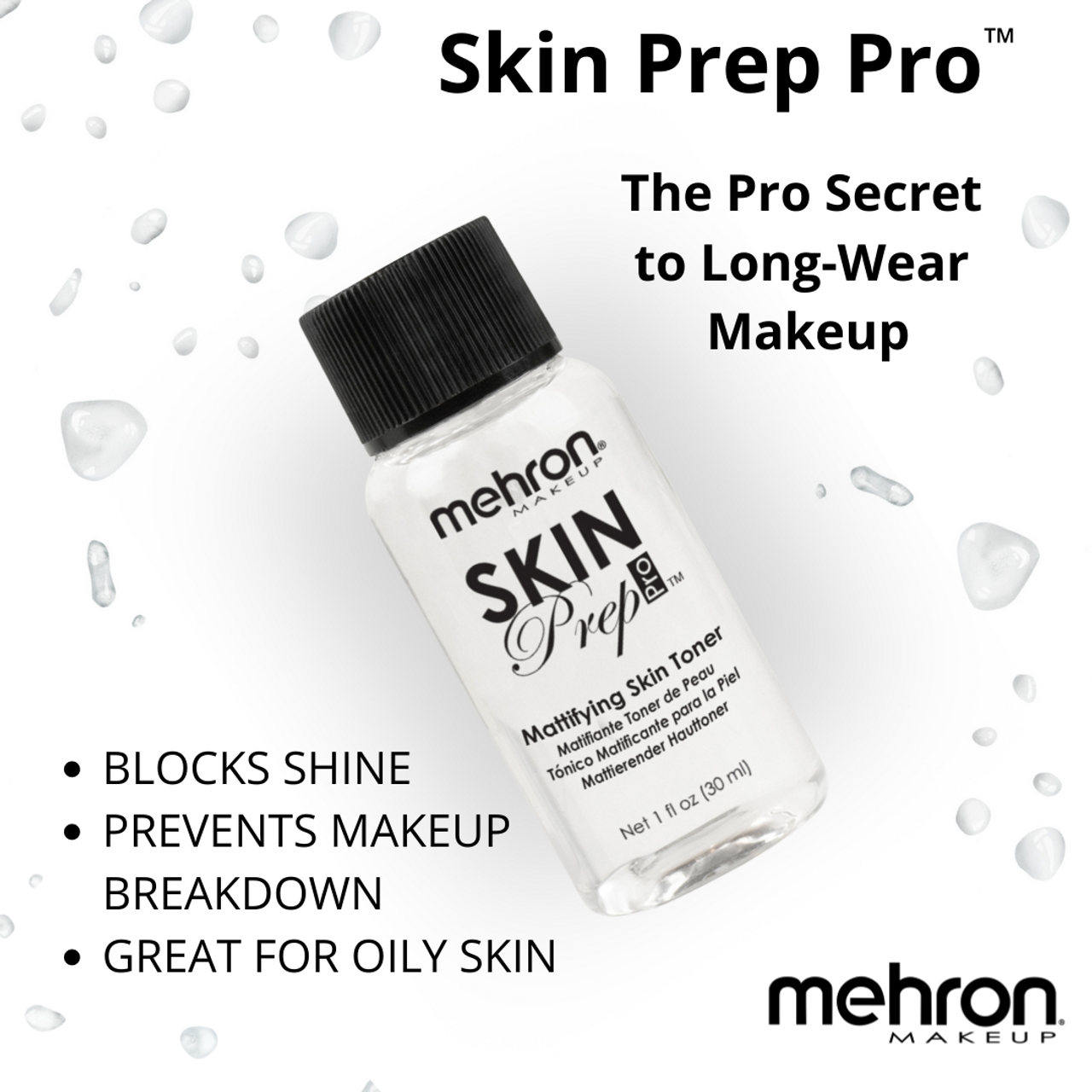 Mehron Skin Prep Mattifying Skin Toner 1oz