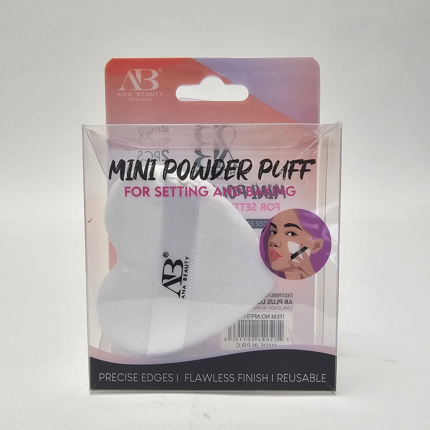 Ana Beauty Velvet Heart Cosmetic Puff - 2 Pack