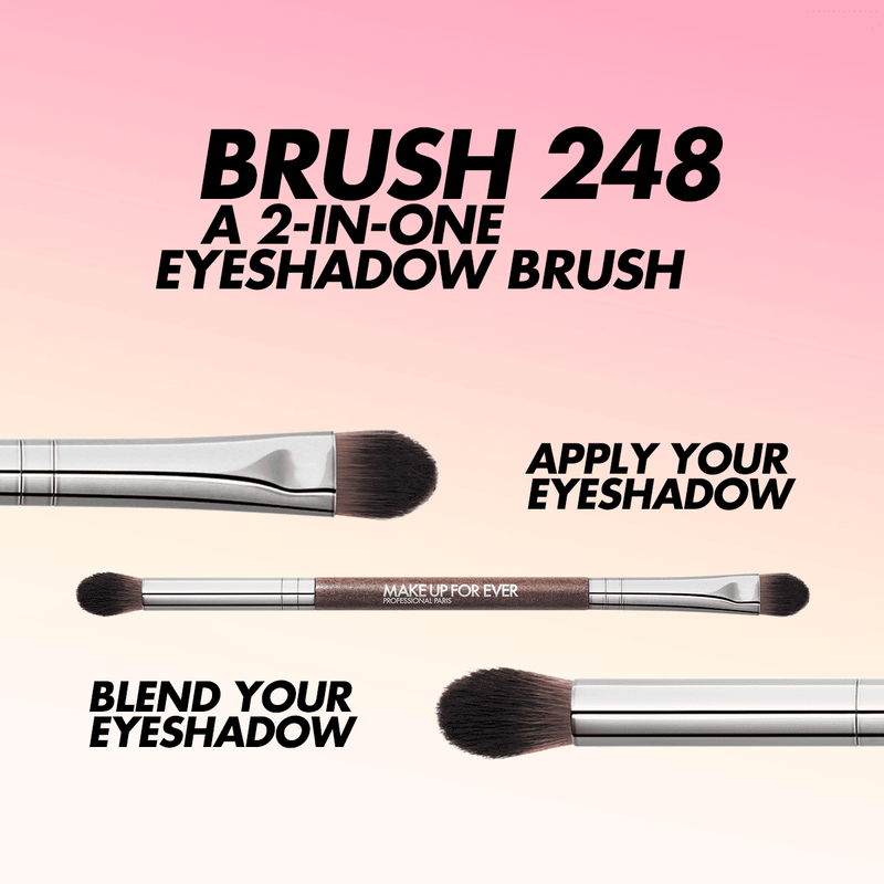 Make Up For Ever #248 DOUBLE-ENDED EYESHADOW BRUSH