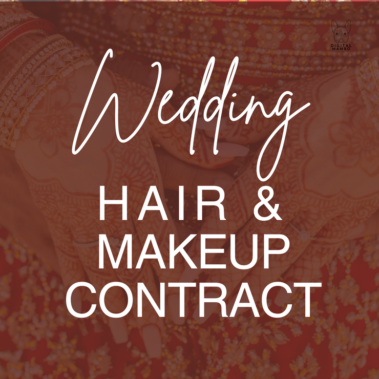 Makeup Artist & Hairstylist Contract for Weddings