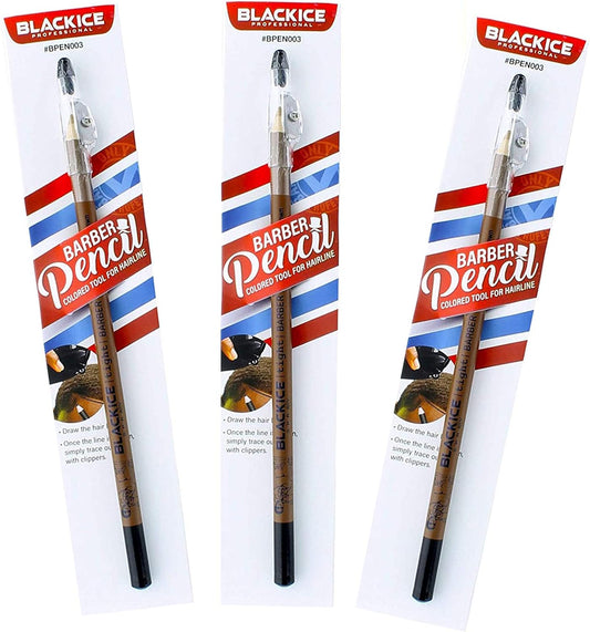 Black Ice Barber Pencil - Brown 3 pack