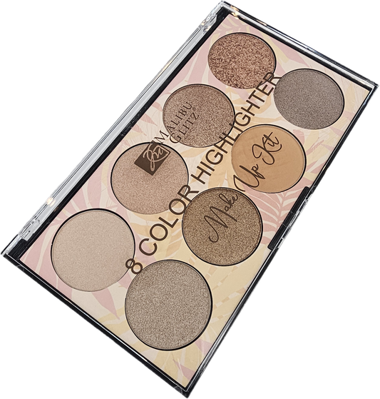 Malibu Glitz 8 Color Highlighter Palette