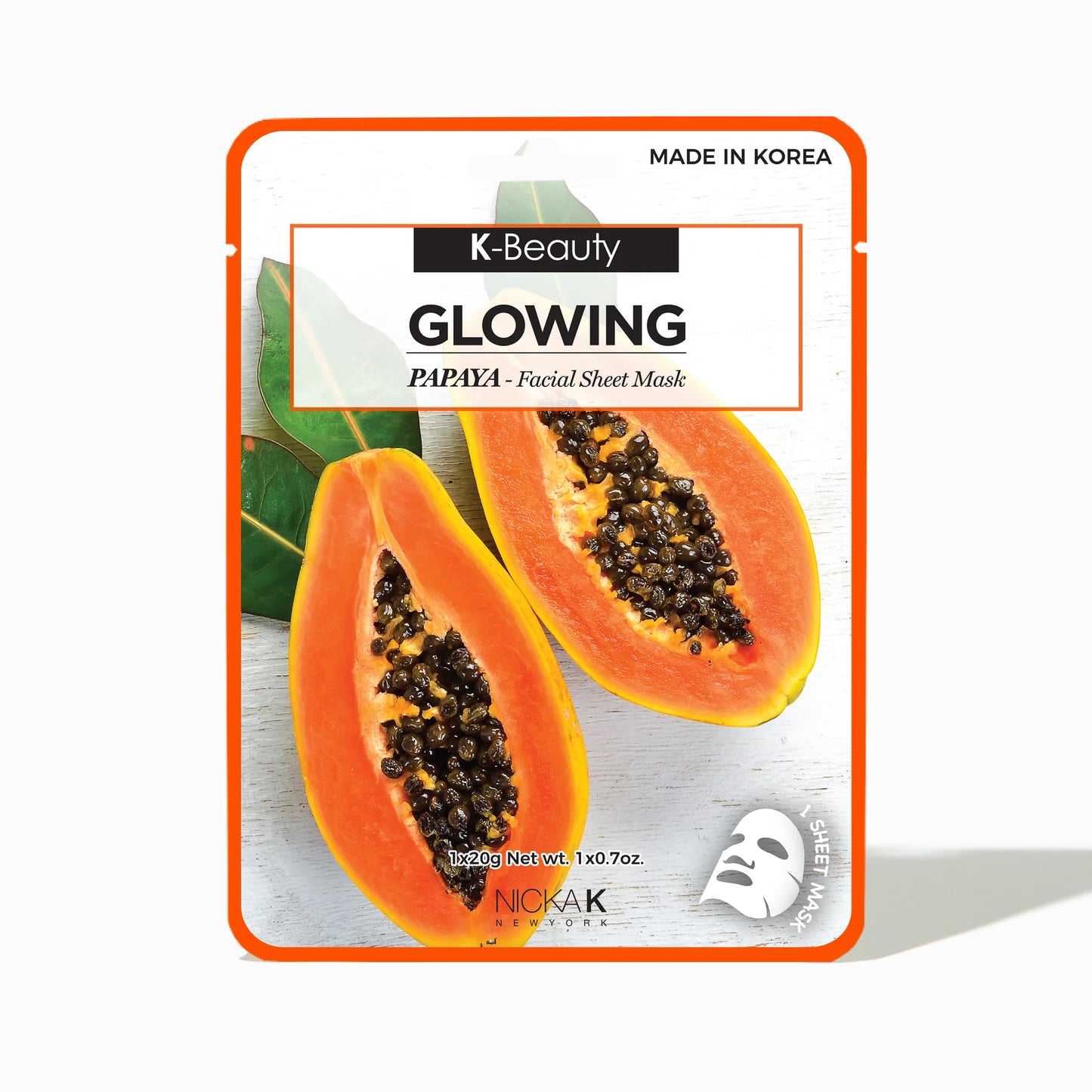 Nicka K K-Beauty Face Mask NSM23 Papaya