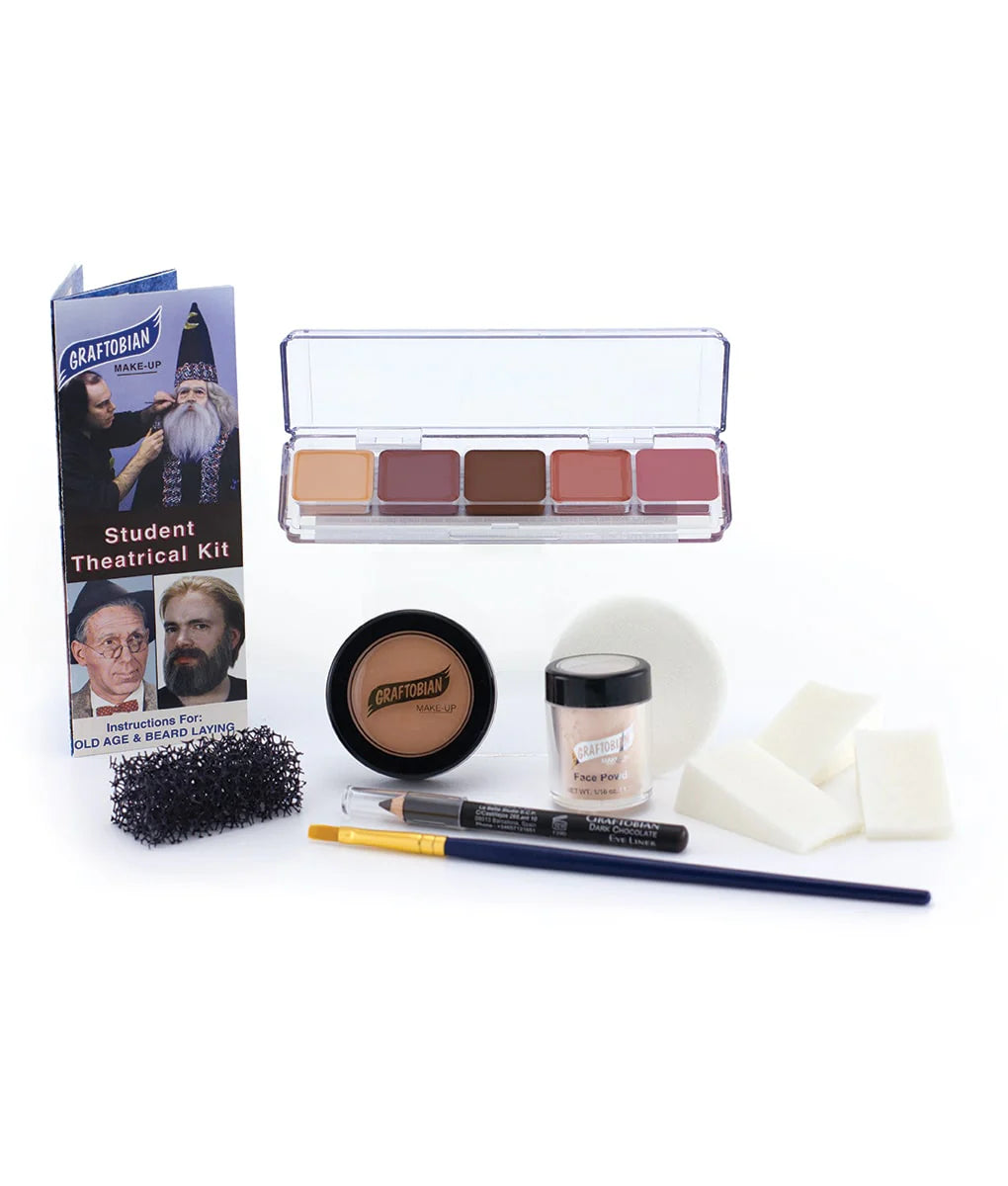 Graftobian Student Theatrical Kit Old Age & Beard Laying Light / Fair