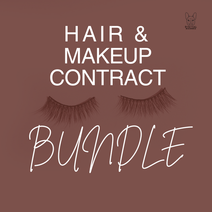 Bundle - Makeup Artist & Hairstylist Contract for Weddings, Photos and Special Events