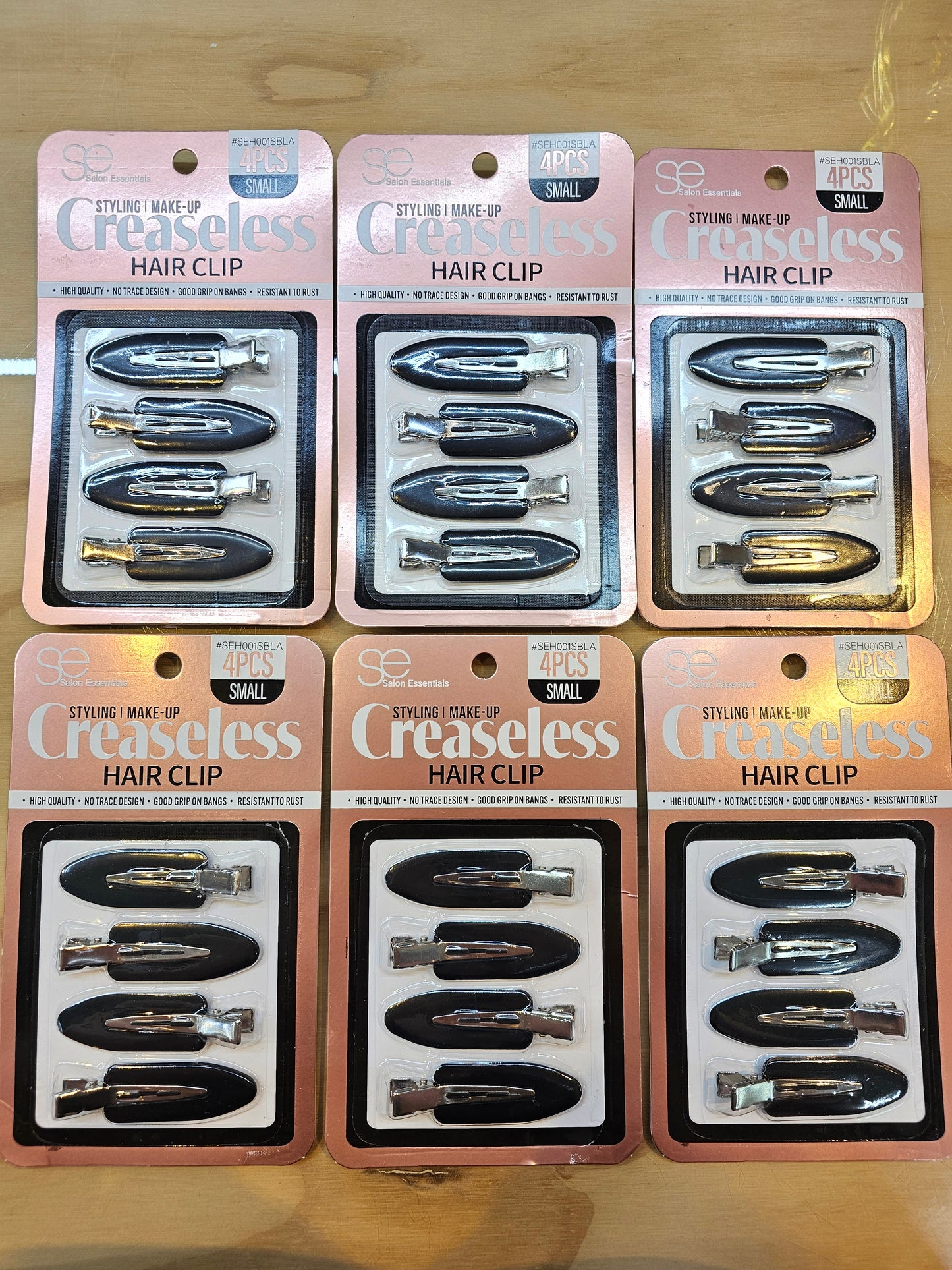 BULK Creaseless Hair Clips Small - Black (24 pcs)