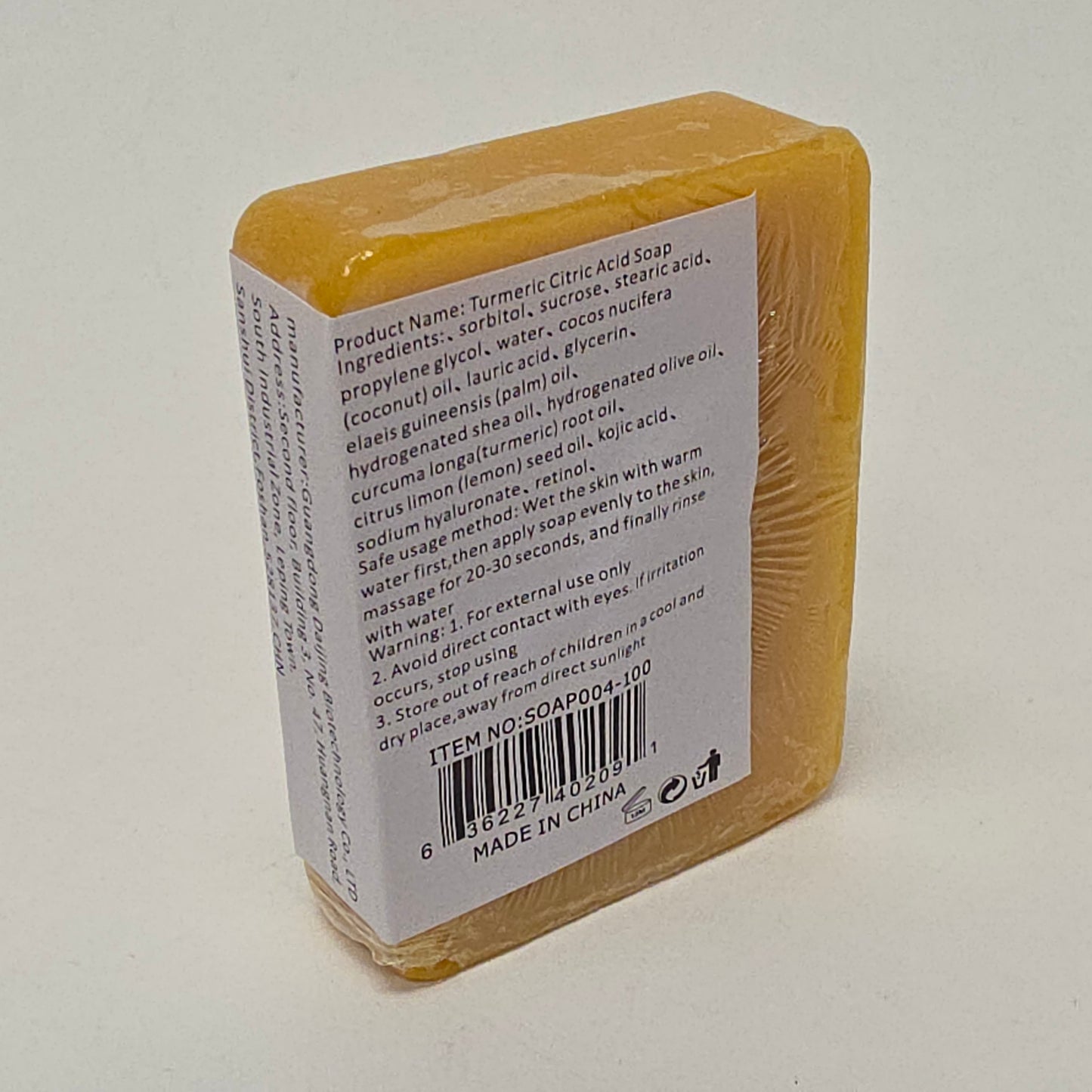 Tumeric Lemon & Kojic Acid Soap Bar 3.5oz
