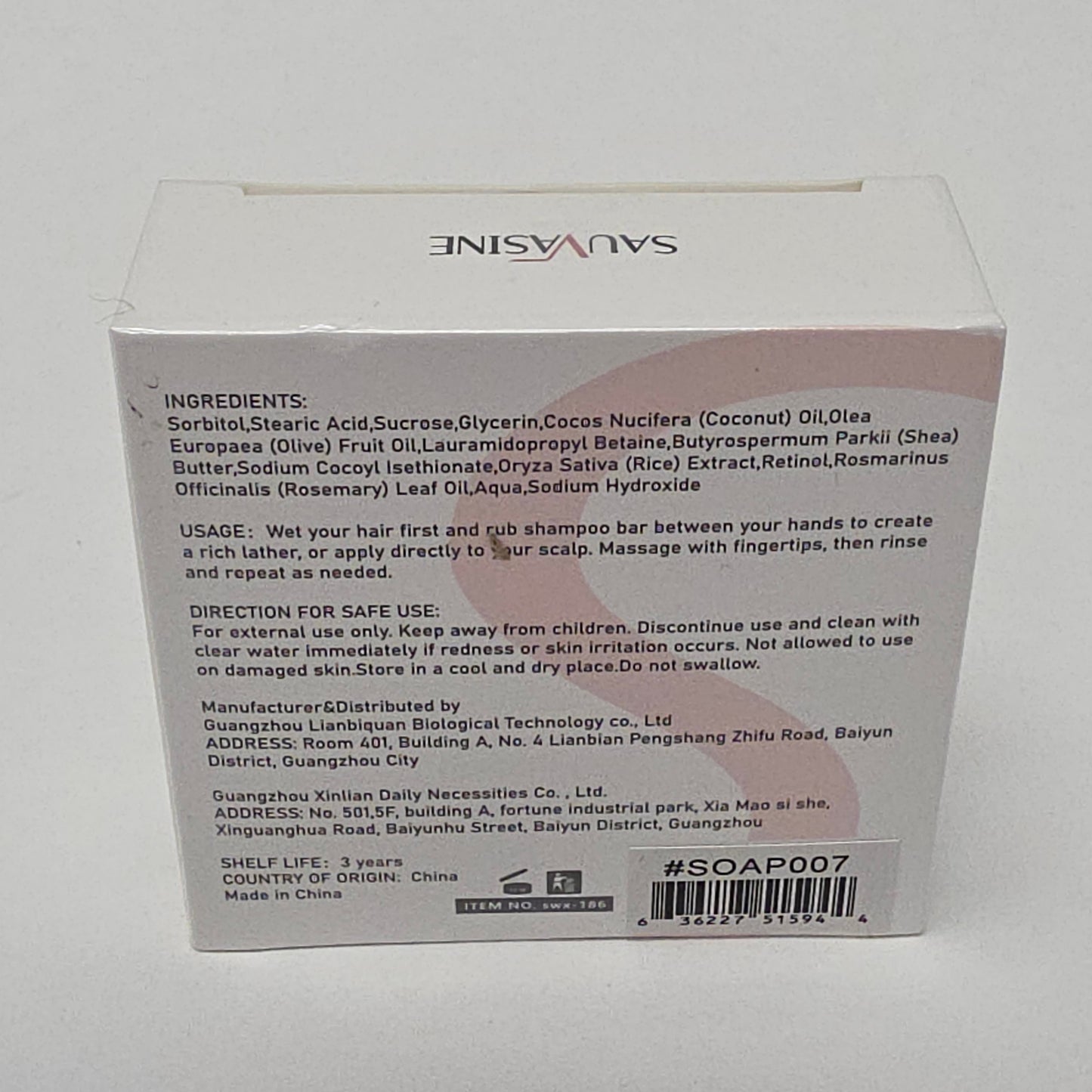 Rice Water Shampoo Soap