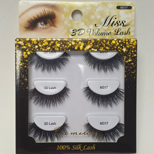 Miss Lashes 3D Volume Lashes 3 Pack - M317