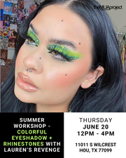 Summer Workshop Day 5: June 20 from 12-4pm Colorful Eyeshadow with Rhinestones ✨