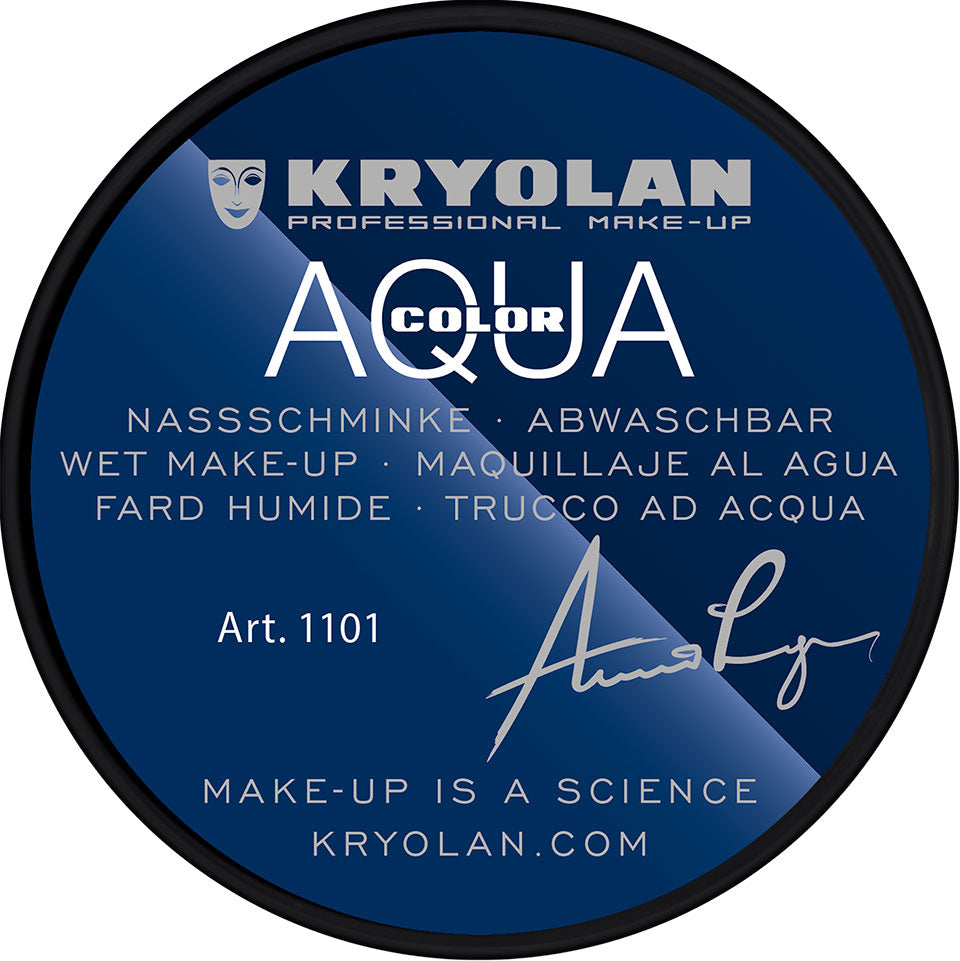 Kryolan Aqua Color 01101 - Deep Black 8ml