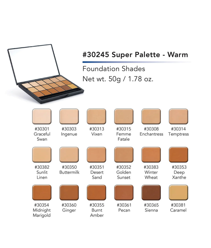 Graftobian HD Super Palette- Warm - 30245