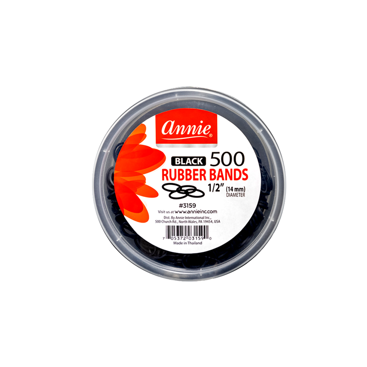Annie Black Rubber Band 14mm.