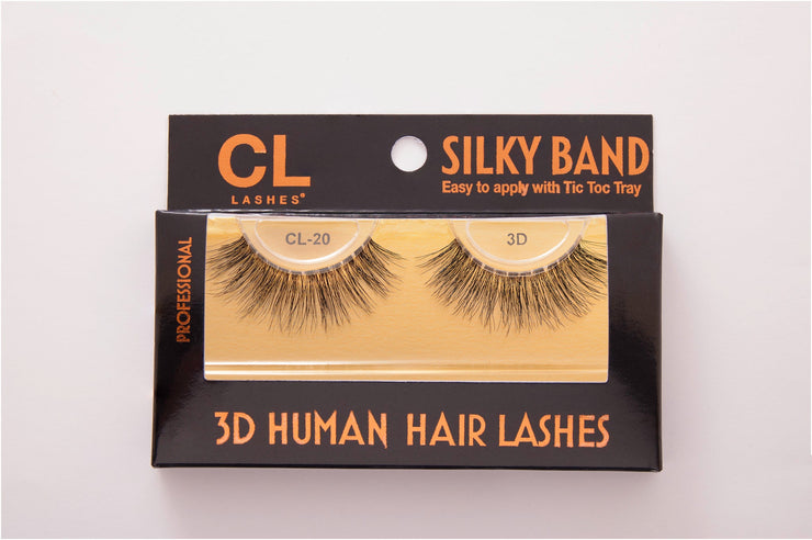 CL Lashes 3D Human Hair Silky Band Lashes CL-20