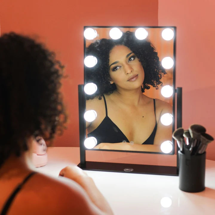 Lurella 12 Bulb Vanity Mirror - Black