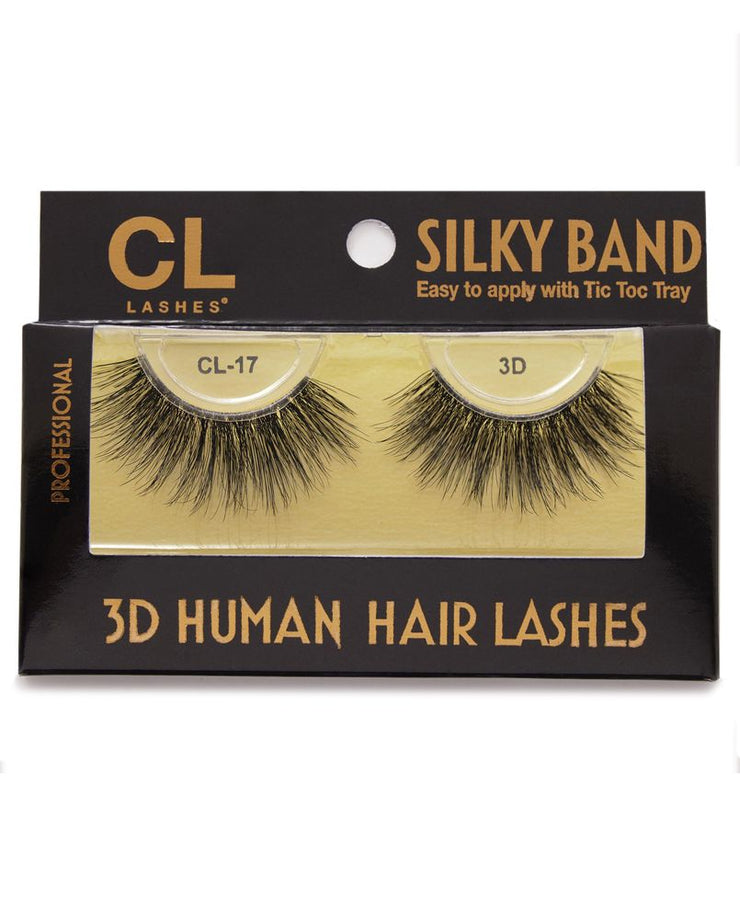 CL Lashes 3D Human Hair Silky Band Lashes CL-17