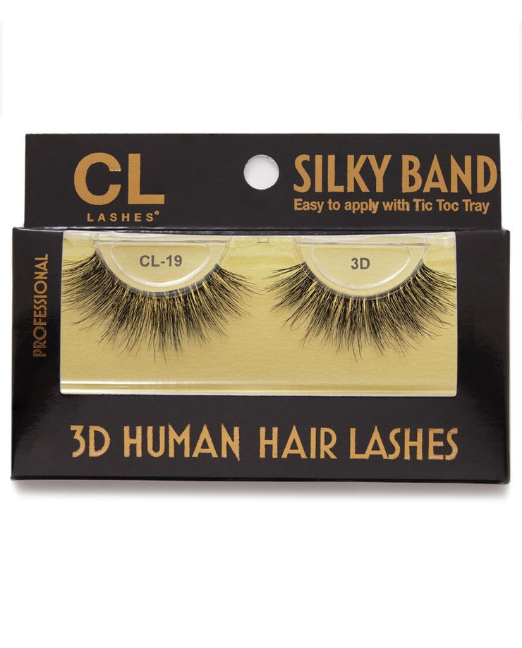 CL Lashes 3D Human Hair Silky Band Lashes CL-19