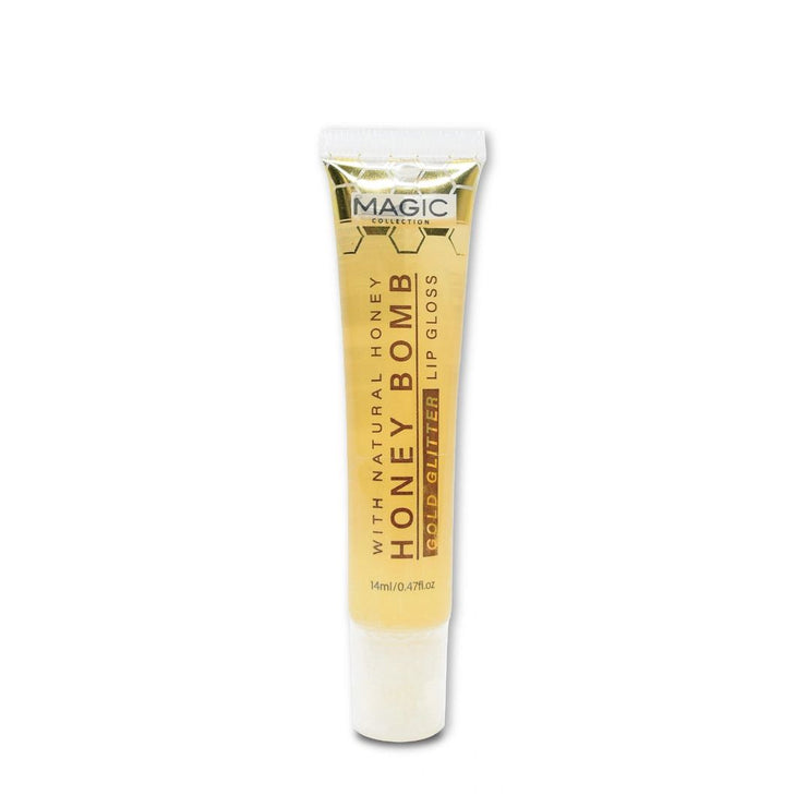 Magic Collection Honey Bomb Gold Glitter Lip Gloss 