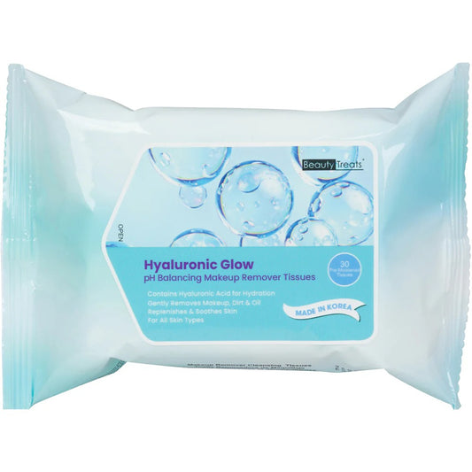 Beauty Treats Hyaluronic Glow Makeup Remover Wipes