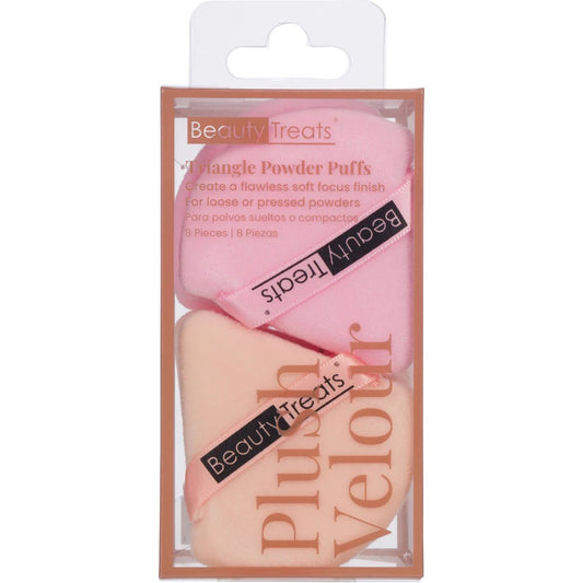 Beauty Treats Plush Velour Powder Puffs (Pack of 8)