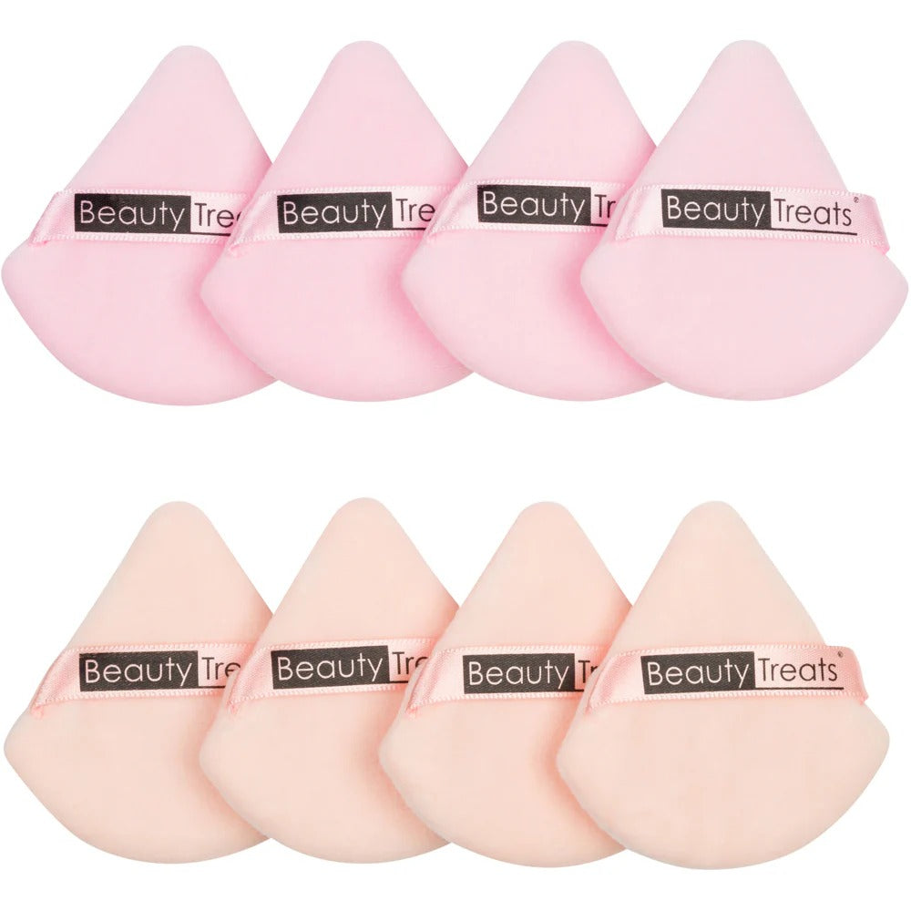 Beauty Treats Plush Velour Powder Puffs (Pack of 8)