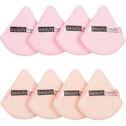Beauty Treats Plush Velour Powder Puffs (Pack of 8)