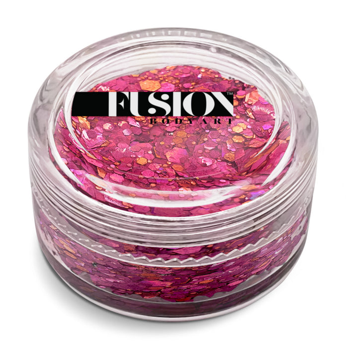 Fusion Body Art Glitter Cream PINK ROSES 10mL - Color Shifting