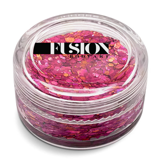 Fusion Body Art Glitter Cream PINK ROSES 10mL - Color Shifting