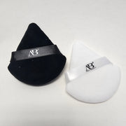 Ana Beauty Velvet Triangle Cosmetic Puff (Black / White) - 2 Pack