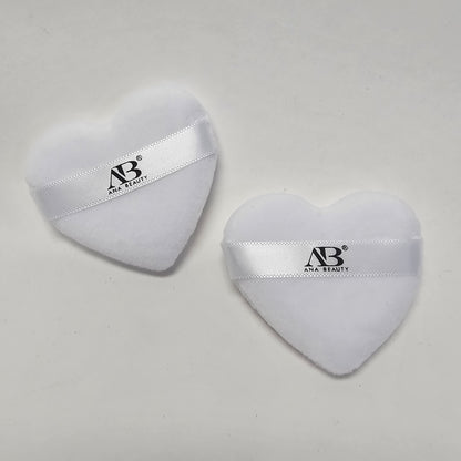 Ana Beauty Velvet Heart Cosmetic Puff - 2 Pack