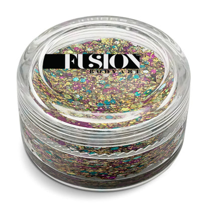 Fusion Body Art Glitter Cream MARDI GRAS 10mL (UV Reactive)