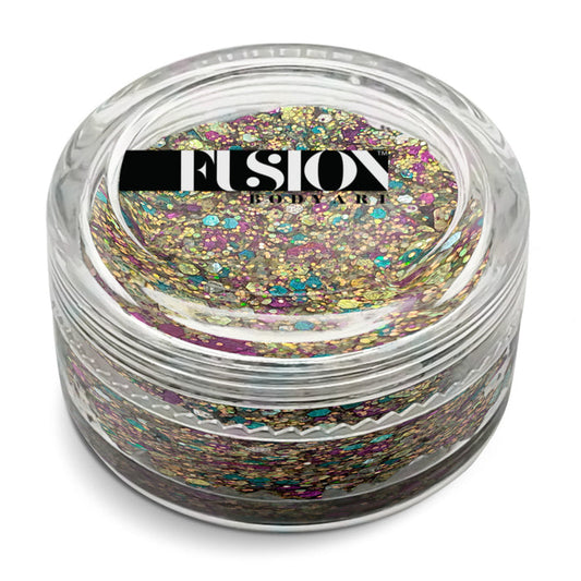 Fusion Body Art Glitter Cream MARDI GRAS 10mL (UV Reactive)