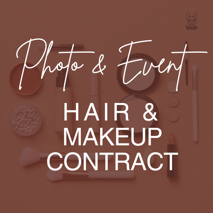 Makeup Artist & Hairstylist Contract for Special Events & Photoshoots