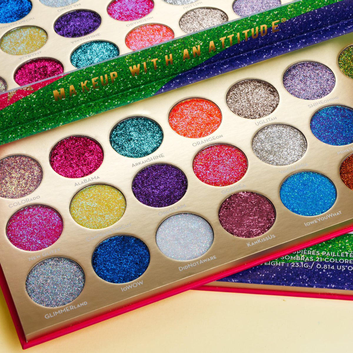 United Shades of Glitter 21 Pressed Glitter Palette