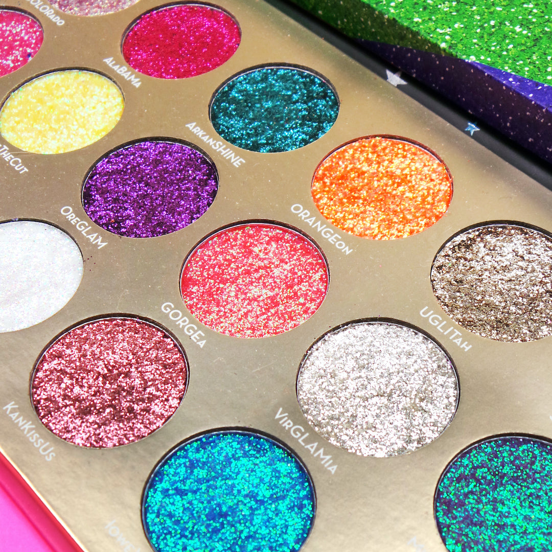 United Shades of Glitter 21 Pressed Glitter Palette