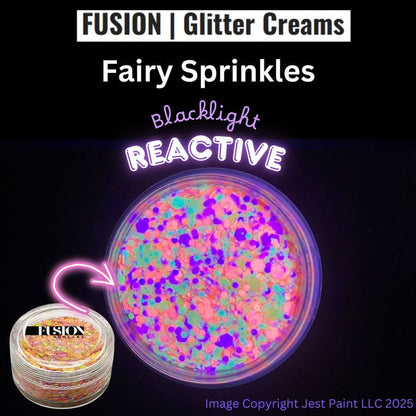Fusion Body Art Glitter Cream FAIRY SPRINKLES 10mL - UV Reactive