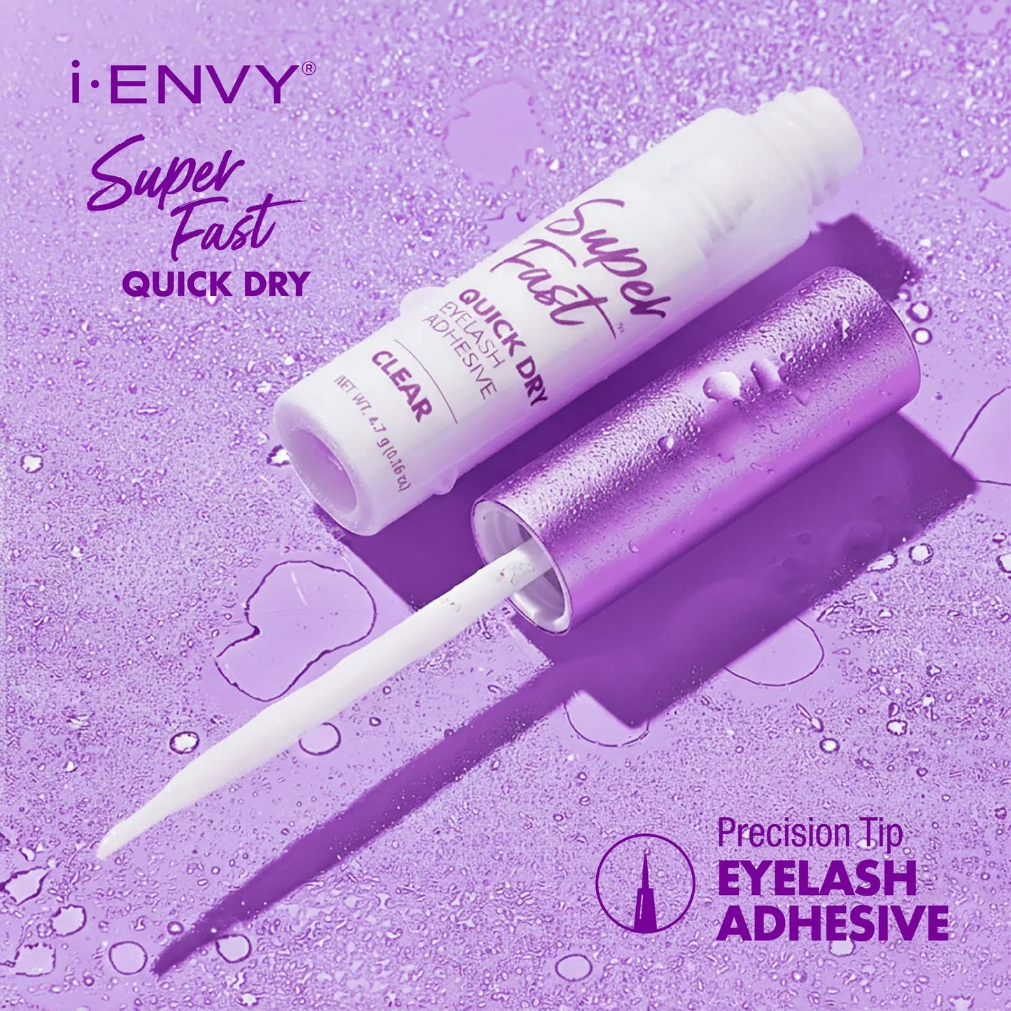 Kiss iEnvy Super Fast Quick Drying Clear Lash Glue with Silicone Tip - KPEDG22