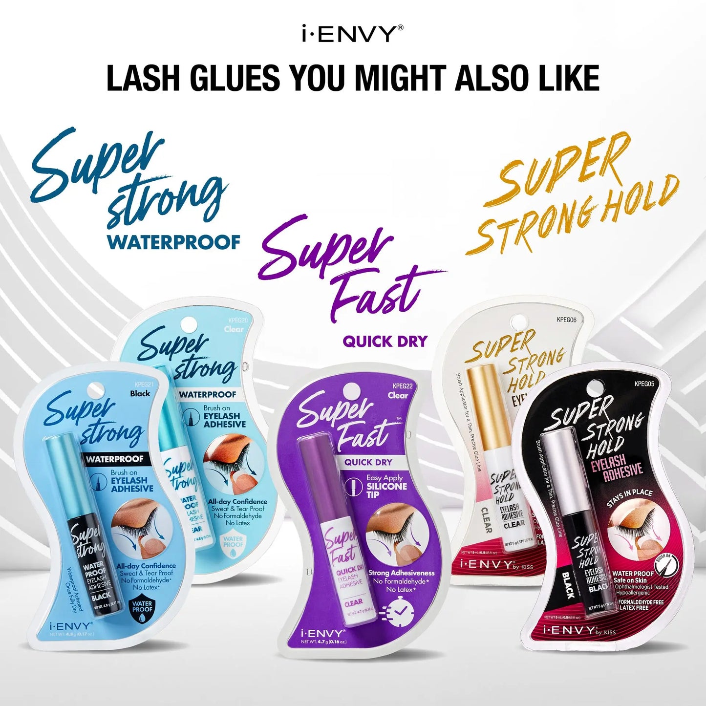 Kiss iEnvy Super Fast Quick Drying Clear Lash Glue with Silicone Tip - KPEDG22