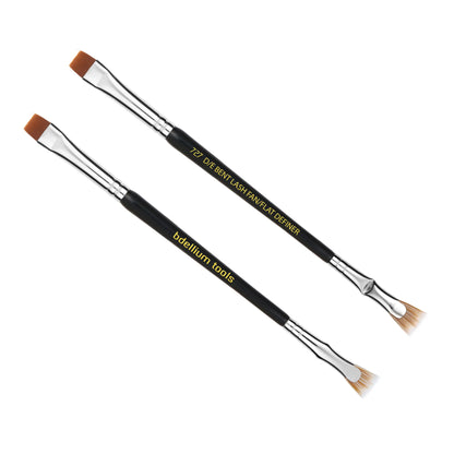 Bdellium Tools 727 Double-Ended Bent Lash Fan / Flat Definer
