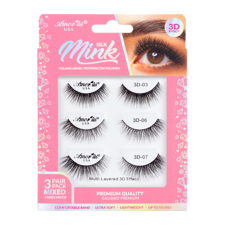 Amor Us Mix 1 - 3D Silk Mink Lashes Pack