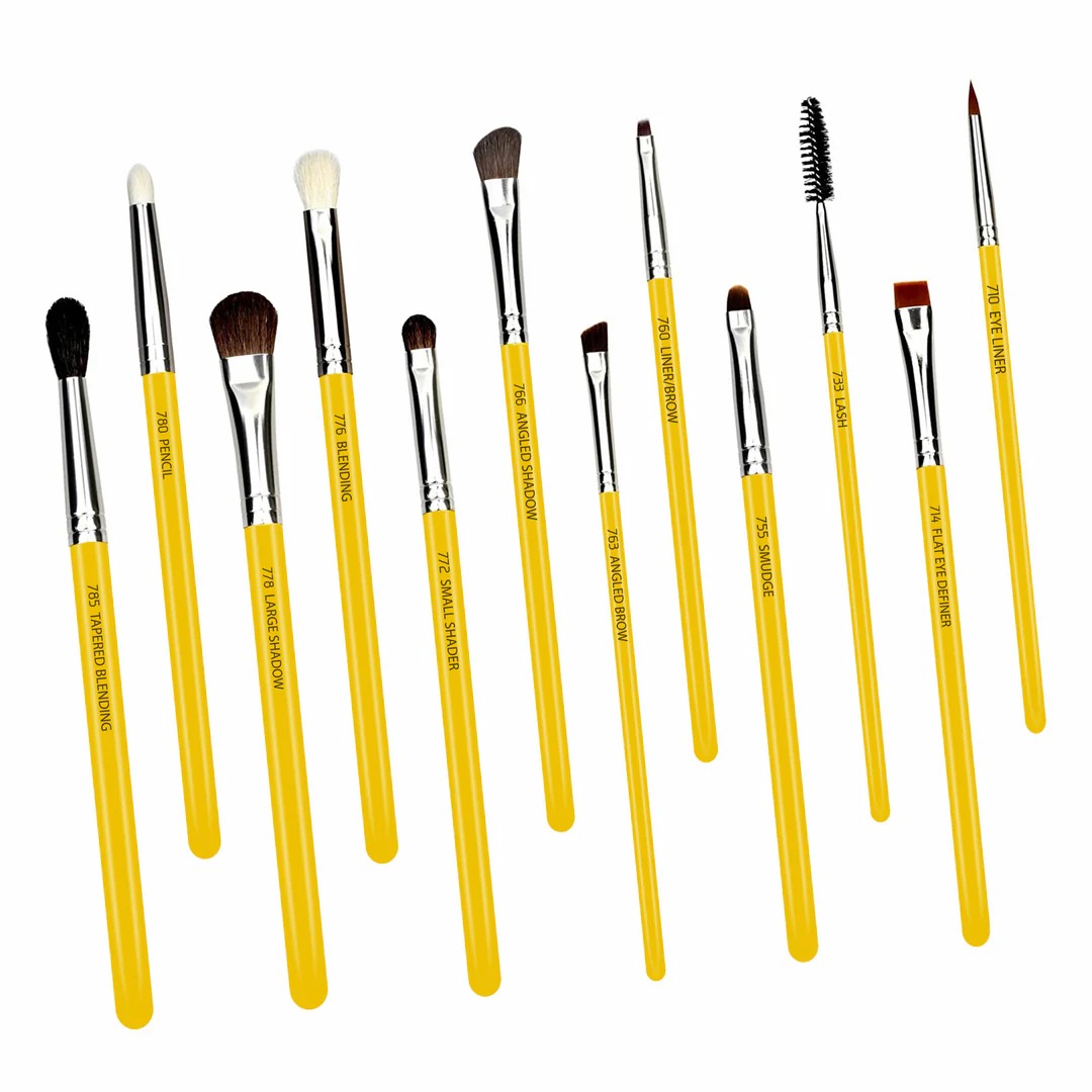 Bdellium Studio Eyes 12pc. Brush Set with Roll-up Pouch