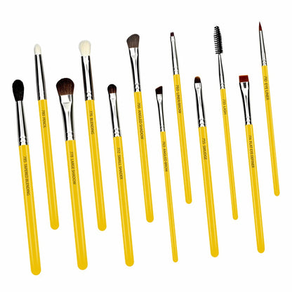 Bdellium Studio Eyes 12pc. Brush Set with Roll-up Pouch
