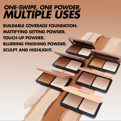 Make Up For Ever HD SKIN MATTE VELVET UNDETECTABLE LONGWEAR BLURRING POWDER FOUNDATION COMPACT 11G