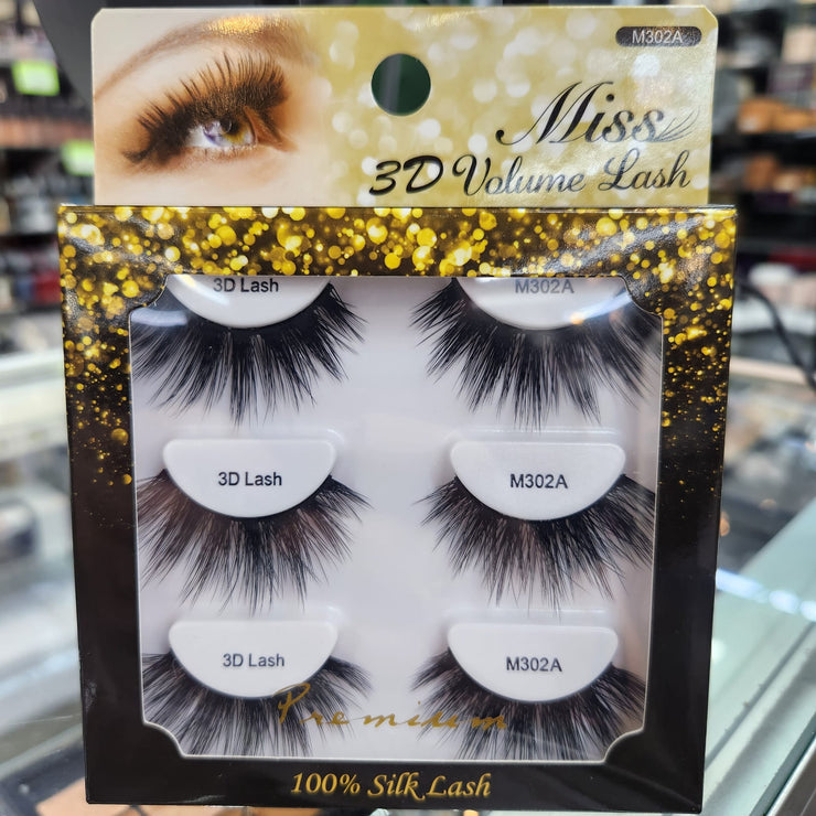 Miss Lashes 3D Volume Lashes 3 Pack - M302A