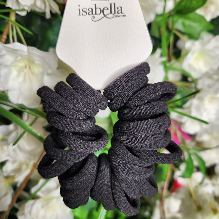 Isabella NewYork Black Hair Ties - 30 pcs
