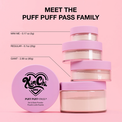 Kimchi Chic Beauty Puff Puff Pass Set & Bake Powder - GIANT Translucent