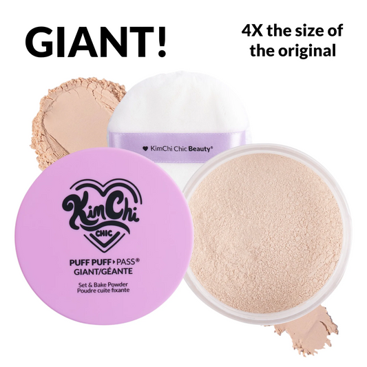 Kimchi Chic Beauty Puff Puff Pass Set & Bake Powder - GIANT Translucent