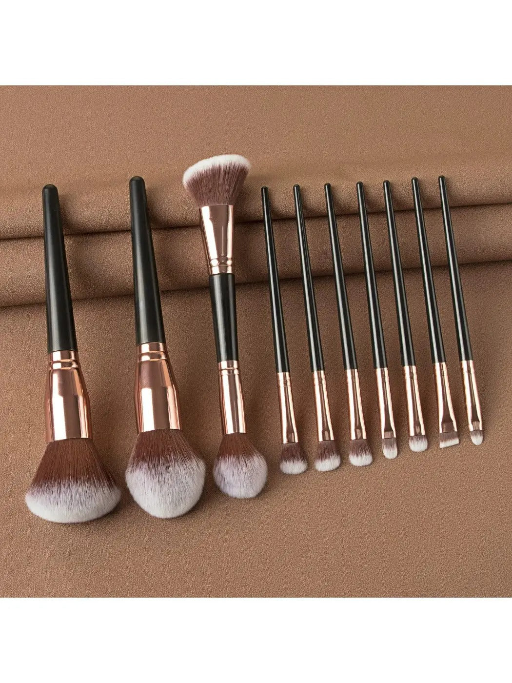 10 PC Portable Makeup Brush Set