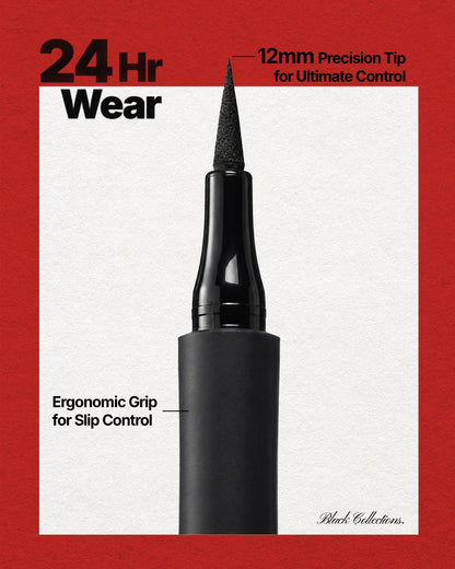 MOIRA 24HR Pro Tip Ink Liner 001 Black | Felt Tip Eyeliner