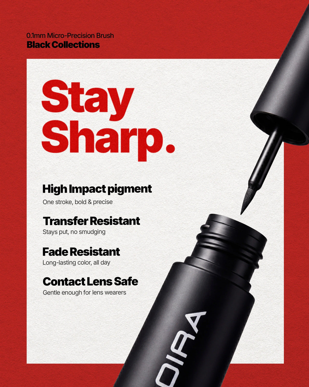 MOIRA 24HR Ink Dip Liner 001 Black | Waterproof Eyeliner